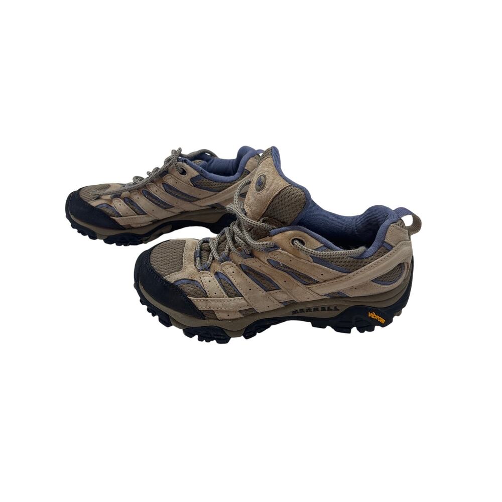 Merrell Women’s Hiking Trail Shoes Tan Blue Vibram US 8.5
